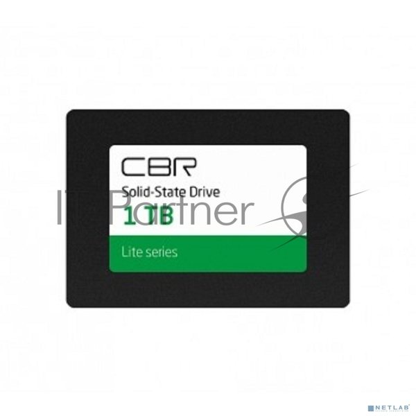 Накопитель SSD CBR SSD-001Tb-2.5-LT22, серия "Lite", 1024 Gb, 2.5", SATA III 6 Gbit/s, SM2259XT, 3D TLC NAND, R/W speed up to 550/520 Mb/s, TbW (Tb) 500