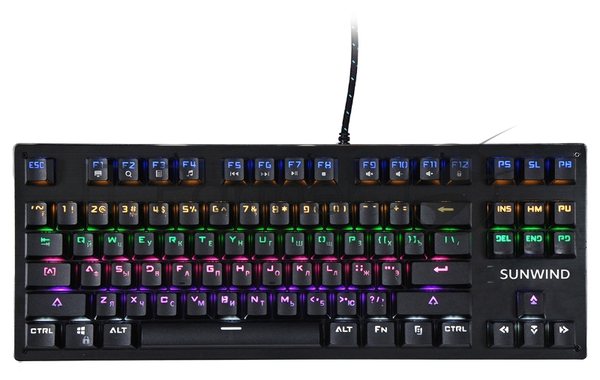 Клавиатура SunWind SW-K900G проводная, USB Type-A, чёрный