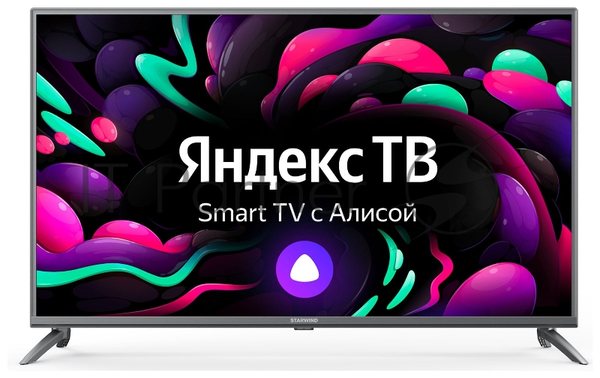 Телевизор Starwind 43" SW-LED43UG400 стальной LED UHD 60Hz Яндекс ТВ