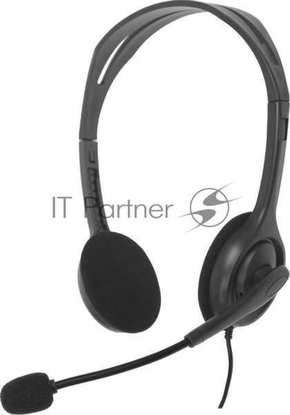Гарнитура Logitech H110 серебристый, проводная, 3.5 мм