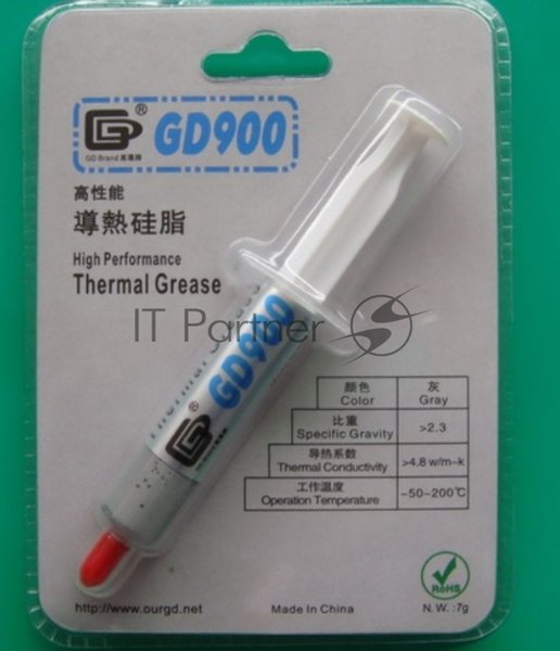 Термопаста TERABIT GD900-BR7, 7 г, 4.8 Вт/(м⋅К), шприц