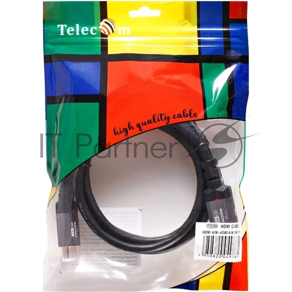 Кабель Telecom TCG365-1.5M HDMI 19M/M,ver. 2.1, 8K@60 Hz 1.5m метал разъемы
