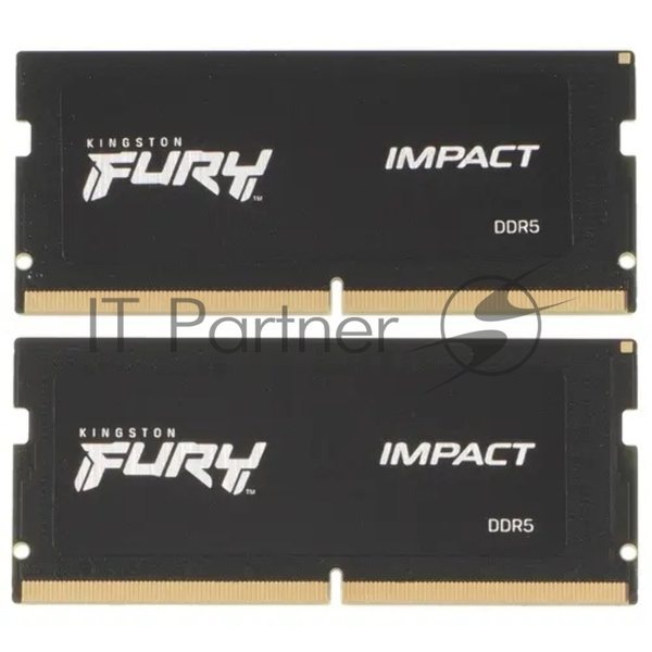Оперативная память Kingston Fury Impact, DDR5, 32Gb (2x16 Gb), 4800 MHz, CL38, SO-DIMM