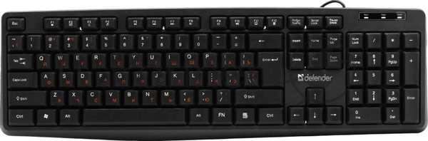 Клавиатура проводная Defender Concept HB-164, USB, черный