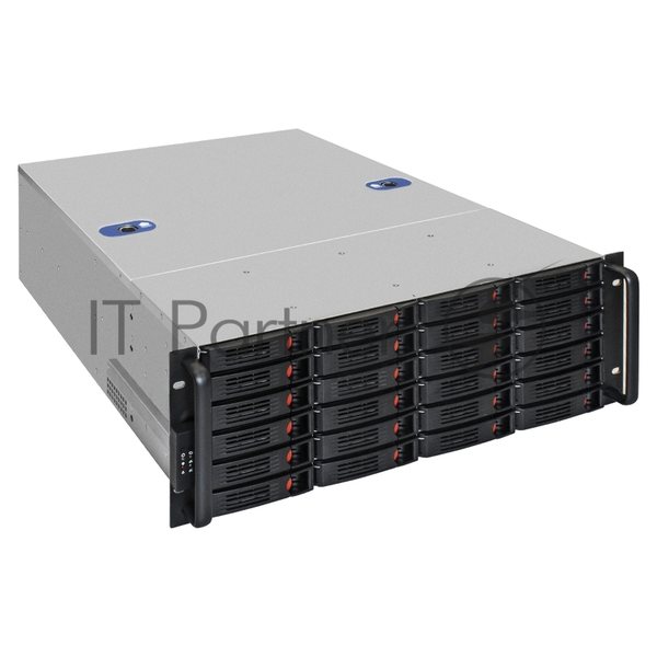 Серверный корпус ExeGate EX293581RUS Pro 4U660-HS24 (RM 19", высота 4U, глубина 660, БП 1000ADS, 24xHotSwap, USB)