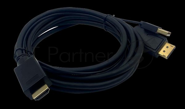 Кабель аудио-видео Buro HDMI (m)/DisplayPort (m) 2м. позолоченные контакты черный