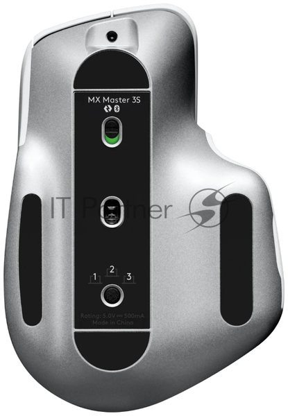 Мышь беспроводная Logitech MX Master 3s светло-серый, 8000 dpi, радиоканал, Bluetooth, USB, кнопки - 7