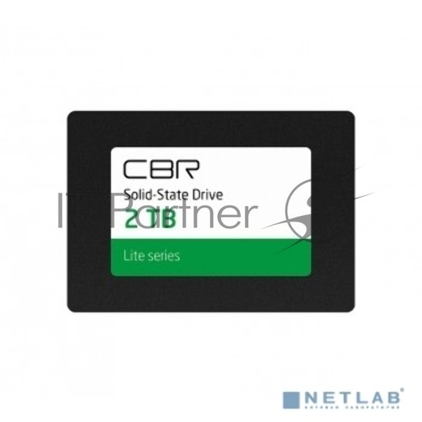 Накопитель SSD CBR SSD-002Tb-2.5-LT22, серия "Lite", 2048 Gb, 2.5", SATA III 6 Gbit/s, SM2259XT, 3D TLC NAND, R/W 550/520 Mb/s, TbW (Tb) 1000