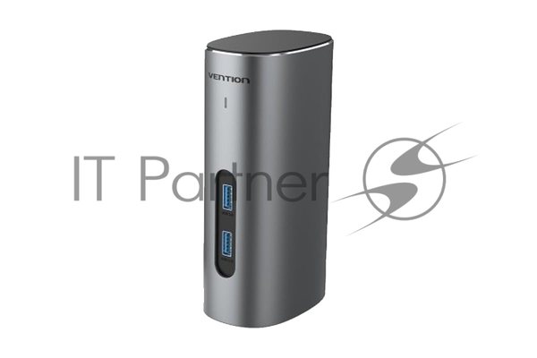 Док-станция Vention TPJH0-EU, USB Type-C, HDMI/VGA/USB/RJ45/SD/3.5мм/PD/DC, USB Type-C