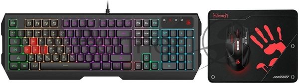 Комплект клавиатура+мышь A4Tech Bloody B1700 проводной, USB, 6000 DPI, чёрный
