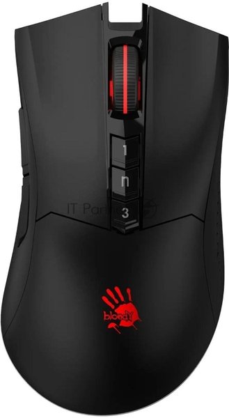 Мышь беспроводная A4Tech Bloody R90 Plus черный, 5000 dpi, радиоканал, USB, кнопки - 8