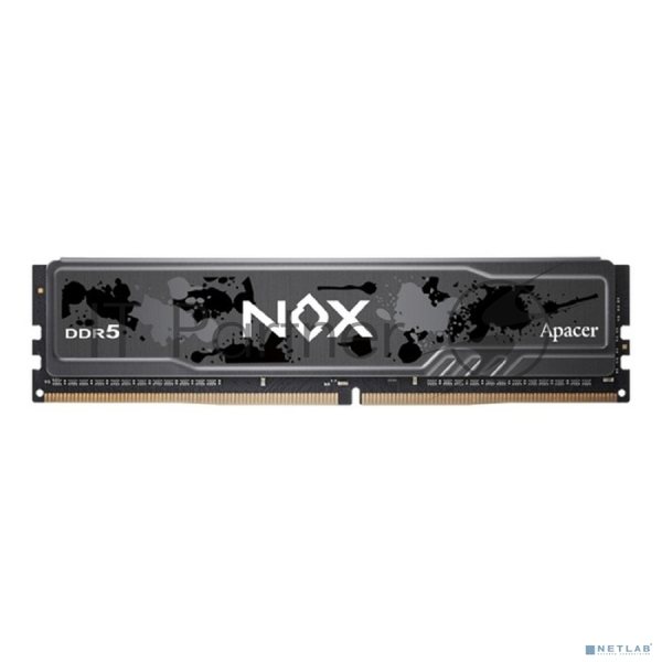 Оперативная память Apacer Nox, DDR5, 16GB (1x16 GB), 5600 MHz, CL40, DIMM, радиатор, серый, черный