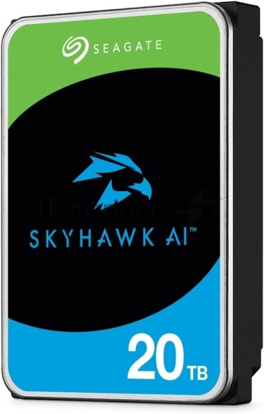 Жесткий диск Seagate SkyHawk AI ST20000VE002 20Tb, 3.5", 7200 RPM, SATA-III, 512e, 256MB, для систем видеонаблюдения