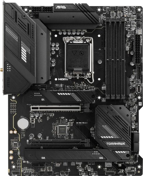 Материнская плата MSI MAG B760 TOMAHAWK WIFI, LGA 1700, Intel B760, 4xDDR5, 4xSATA, 3xM.2, 1xPCI-E 3.0 x4, 1xPCI-E 5.0 x16, 1xHDMI, 1xDP, 1xUSB Type-C, 1x2.5Gb LAN, 4xUSB-A 2.0, 4xUSB-A 3.2 Gen 2, 5x3.5 мм, 7.1, Standard-ATX