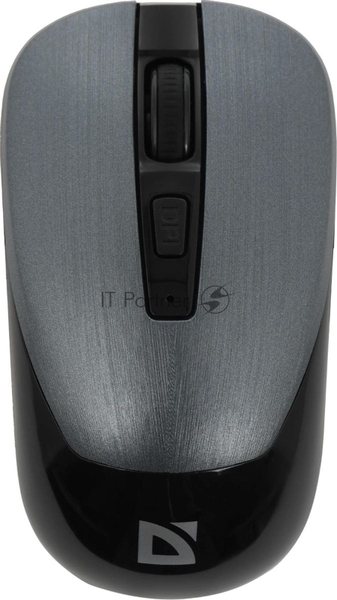 Мышь беспроводная Defender Wave MM-995 серебристый, 1600 dpi, радиоканал, USB, кнопки - 4