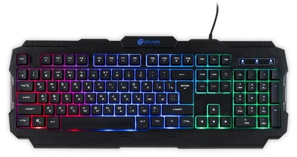 Клавиатура Oklick 757G HW2 проводная, USB Type-A, чёрный