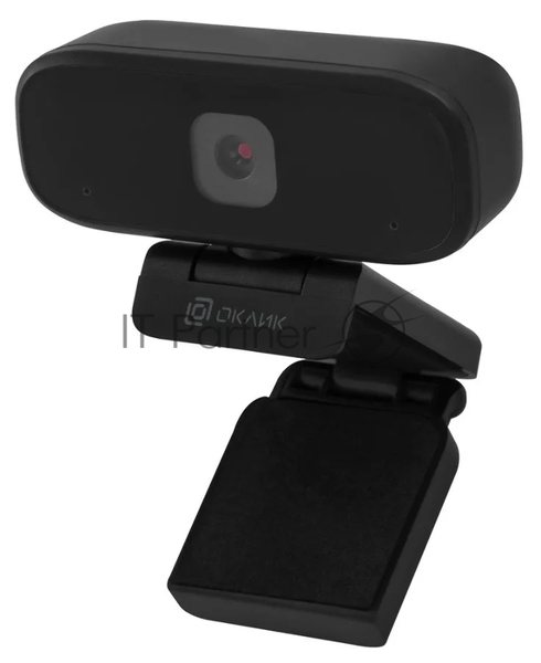 Веб-камера OKLICK OK-C015HD 1280x720, 30 кадр/с, USB Type-A, микрофон, ручная фокусировка, универсальное крепление