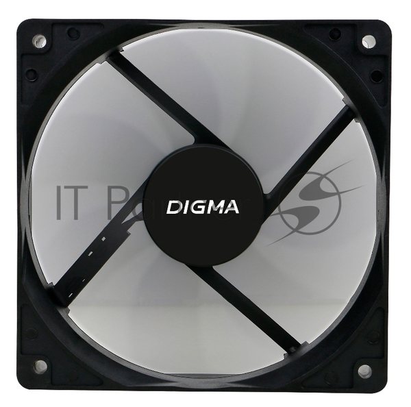 Вентилятор для корпуса Digma DFAN-120-7 черный, 120 мм, 1200 об/мин, 23 дБ, 4 pin