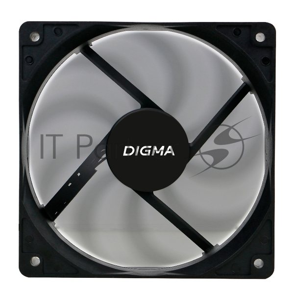 Вентилятор для корпуса Digma DFAN-120-9 черный, 120 мм, 1200 об/мин, 23 дБ, 4 pin