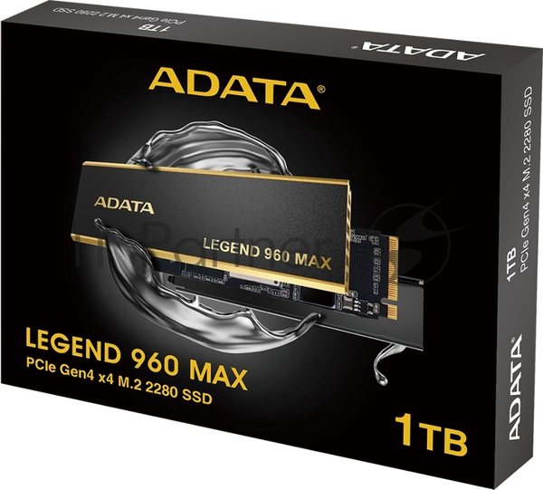 Накопитель SSD ADATA LEGEND 960 MAX, 1Tb, PCIe 4.0 x4, M.2 2280, NVMe, R/W 7400/6000, с радиатором