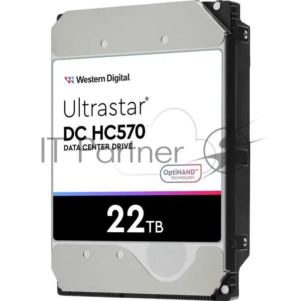 Жесткий диск Western Digital 3.5" 22Tb Ultrastar DC HC570 SAS 12Gb/s, 7200rpm, 512MB, 0F48052, 512e/4Kn, CMR, Helium, Bulk