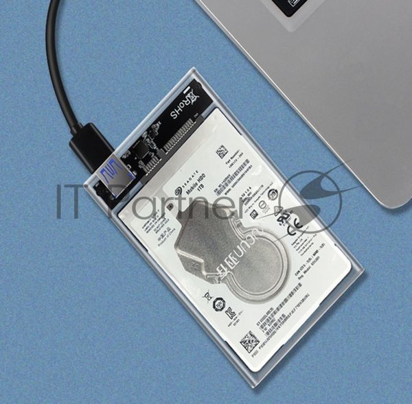 Бокс для жесткого диска 2,5" Yucun пластиковый USB 3.0 прозрачный
