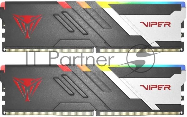 Оперативная память Patriot Viper Venom, DDR5, 32GB (2x16GB), 7400MHz, CL36, DIMM, с радиаторами, RGB, черный