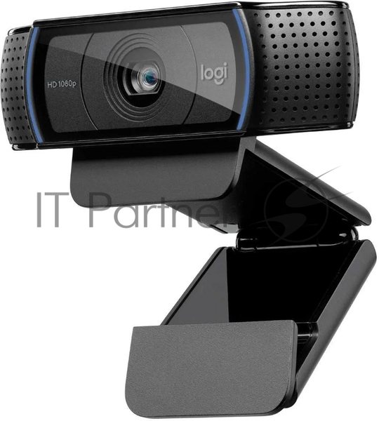 Веб-камера Logitech C920 1920x1080, 30 кадр/с, USB Type-A, микрофон (2 шт, шумоподавление), автоматическая фокусировка, автоосвещение, универсальное крепление