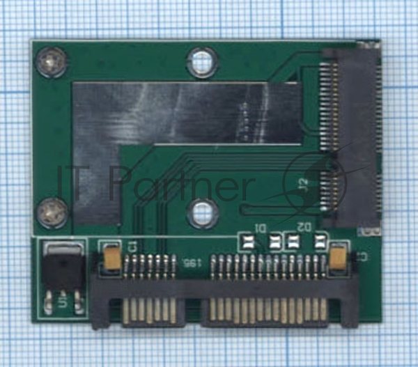 Переходник SSD mSATA на SATA компактный half size