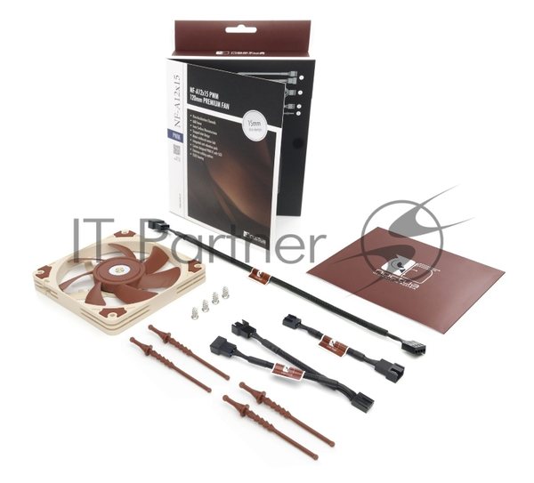 Вентилятор для корпуса 1 Ватт/ Noctua  Case 120 (120x120x15, 1400-1850 об/мин, 23.9dBA, 4pin PWM)