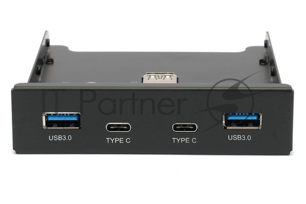 Планка на переднюю панель Gembird FP3.5-USB3-2A2C, USB, 2xUSB-A 3.0 + 2xType-C, 3.5"