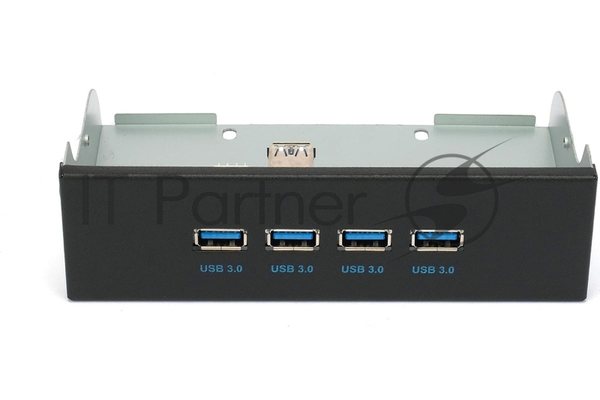 Планка USB 3.0 на переднюю панель 5.25" Gembird FP5.25-USB3-4A, 4xUSB-A 3.0, USB