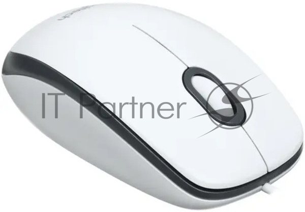 Мышь проводная Logitech M100R белый, 1000 dpi, USB, кнопки - 3