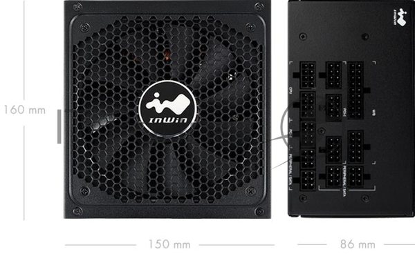 Блок питания Inwin/Powerman P125 IW-PS-P1250W, 1250Вт, 80 PLUS Gold, 135мм, модульный, черный