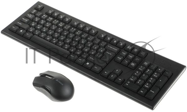 Комплект клавиатура+мышь A4Tech 3000NS беспроводной, USB, 1200 DPI, чёрный