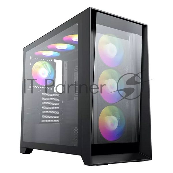Компьютерный корпус "Lagrange"; ATX, черный, FANS: 120мм ARGb: 3 Top + 1 Rear + HUB. Drive bay int: 3x3,5"; + 3x2,5";. 2xUSB 3.0+1xUSB-C, Audio I/O, Up to 14x120мм Fans, GPU up to 425мм, PSU max 270мм, CPU cooler up to 190мм, SPCC 1,0мм metal, 4мм TG side panel