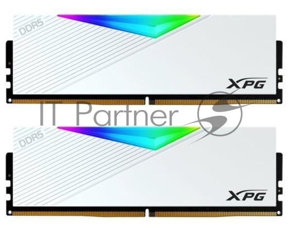 Оперативная память XPG Lancer, DDR5, 64GB (2x32GB), 6000MHz, CL30, DIMM, с радиаторами, белый