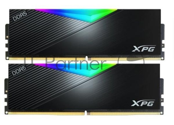 Оперативная память XPG Lancer, DDR5, 64GB (2x32GB), 6400MHz, CL32, DIMM, с радиаторами, RGB, черный