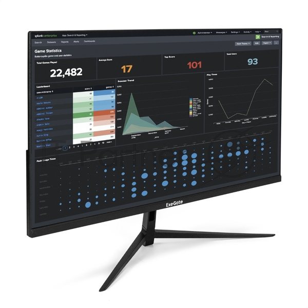 Монитор 27" ExeGate SmartView ES2707A IPS 1920x1080, 75 Гц, 5 мс, 16:9, 250 кд/м2, 1xHDMI, 1xDP, 1xVGA, 1x3.5 мм, черный