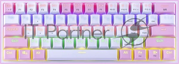 Клавиатура Redragon Fizz проводная, USB Type-A, розовый