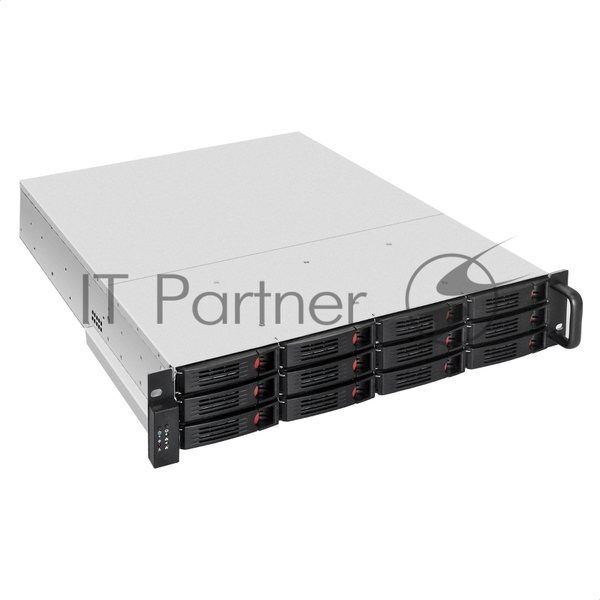 Серверный корпус ExeGate Pro 2U550-HS12 (RM 19", высота 2U, глубина 550, Redundant БП 2x1000W, 12xHotSwap, USB)