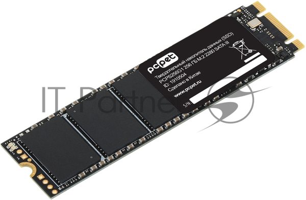 Накопитель SSD PC PET PCPS256G1, 256Gb, SATA-III, M.2 2280, R/W 500/420