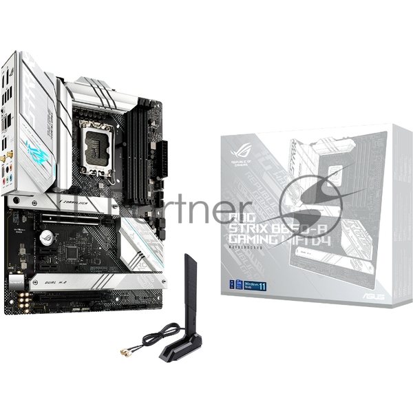Материнская плата ASUS ROG STRIX B660-A GAMING WIFI D4, LGA 1700, Intel B660, 4xDDR4, 4xSATA, 3xM.2, 1xPCIe 5.0 x16, 1xPCIe 3.0 x4, 2xPCIe x1, 1xHDMI, 1xDP, 1x 2.5Gb LAN, 4xUSB 2.0, 2xUSB 3.2 Gen 1, 1xUSB-A 3.2 Gen 2, 1xUSB-C 3.2 Gen 1, 1xUSB-C 3.2 Gen 2x2, 5x3.5 мм, 7.1, ATX