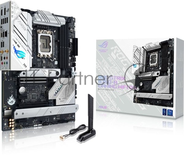 Материнская плата ASUS ROG STRIX B760-A GAMING WIFI, LGA 1700, Intel B760, 4xDDR5, 4xSATA, 3xM.2, 1xPCIe 5.0 x16, 1xPCIe 3.0 x4, 1xHDMI, 1xDP, 1x 2.5Gb LAN, 1xUSB-A 3.2 Gen 2, 2xUSB-A 3.2 Gen 1, 4xUSB 2.0, 5x3.5 мм, 7.1, Standard-ATX