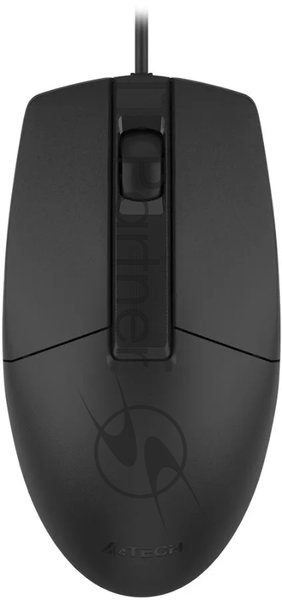 Мышь проводная A4Tech OP-335S черный, 1200 dpi, USB, кнопки - 3