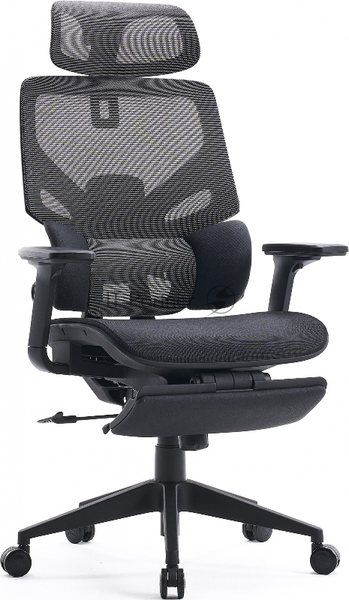 Кресло Cactus CS-CHR-MC01-GYBK серый, сетка, подголовник