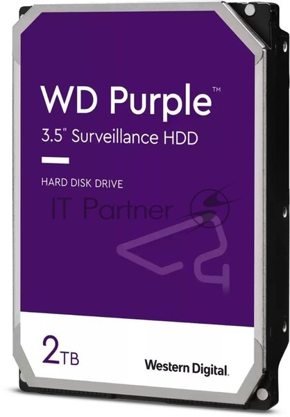 Жесткий диск Western Digital 2Tb SATA-III Surveillance Purple (5400rpm) 64Mb 3.5"