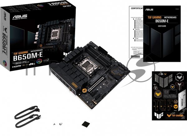 Материнская плата ASUS TUF GAMING B650M-E, AM5, AMD B650, 4xDDR5, 4xSATA, 2xM.2, 1xPCIe 4.0 x16, 2xPCIe x1, 2xDP, 1xHDMI, 1x 2.5Gb LAN, 1xUSB-A 3.2 Gen 2, 2xUSB-A 3.2 Gen 1, 4xUSB 2.0, 1xUSB-C 3.2 Gen 2, 3x3.5 мм, 7.1, mATX