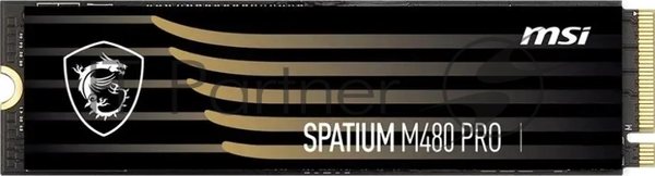 Накопитель SSD MSI SPATIUM M480 PRO, 2Tb, M.2 2280, PCIe 4.0 x4, NVMe, R/W 7400/7000