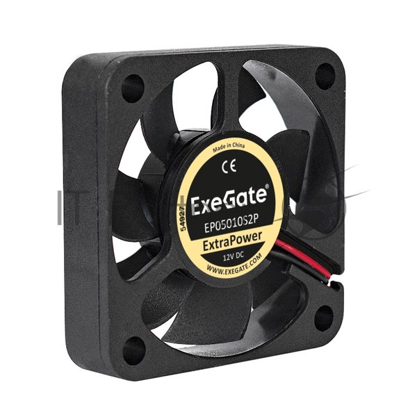 Вентилятор для корпуса ExeGate ExtraPower EP05010S2P черный, 50 мм, 6500 об/мин, 36 дБ, 2 pin